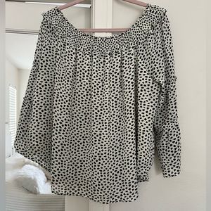 Black & white off the shoulder top
